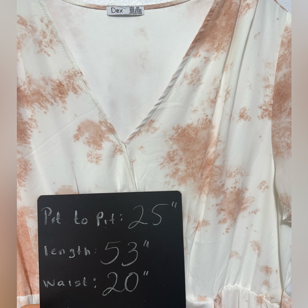 Dex Pink and Cream High Low Dress - Picture 11 of 13